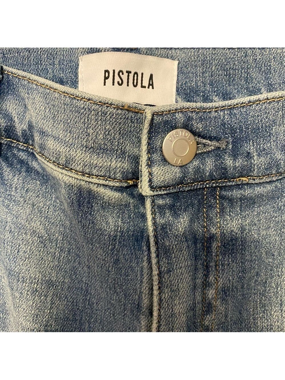 Pistola Colleen High Rise Slim Boot Jeans NWT Light Wash Distressed Sz 34 - Picture 5 of 15